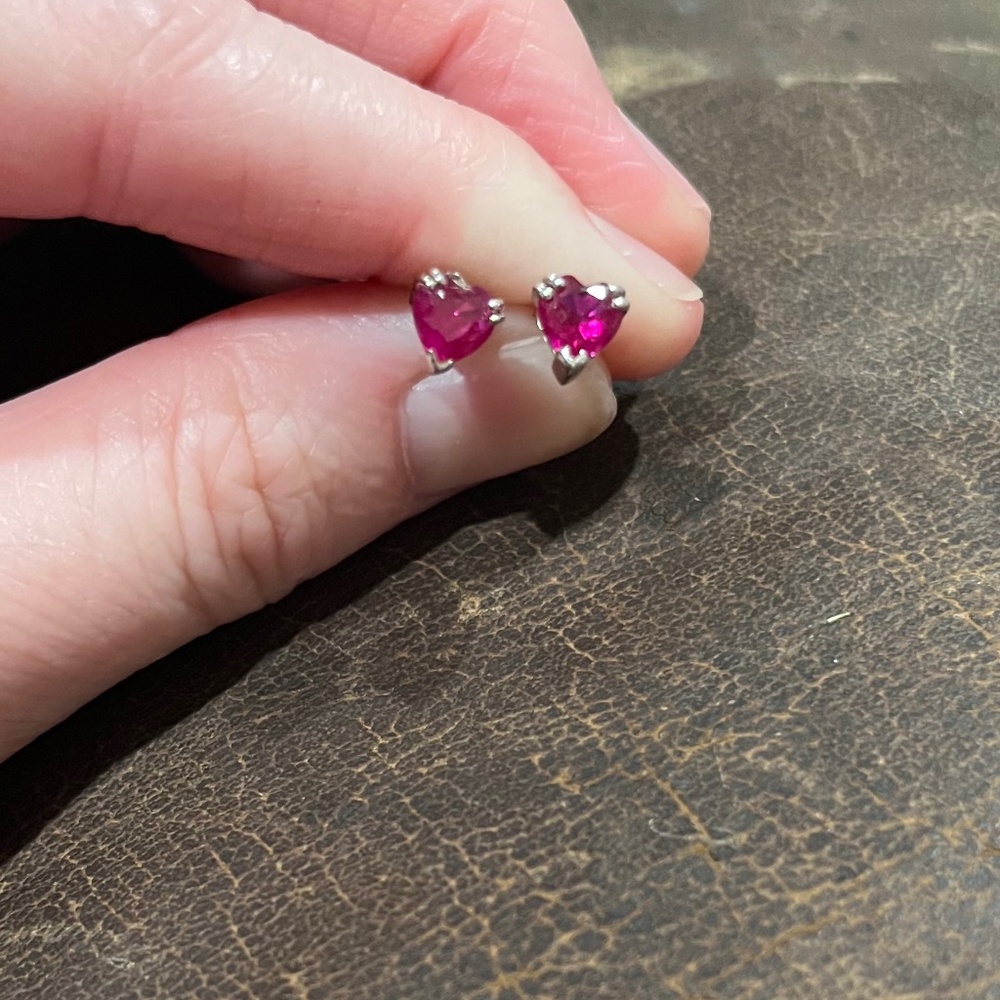 Ash Croft And Oak Lab Created Ruby And 10k White … - image 1